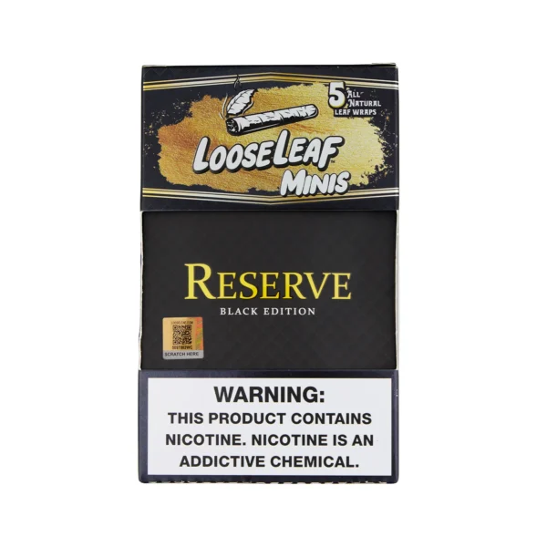 RESERVE BLACK EDITION LOOSELEAF MINIS (40 COUNT) - Loose Leaf Wraps - Loose Leaf Wraps